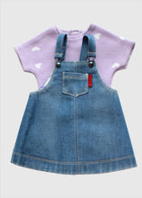 Load image into Gallery viewer, Denim Overall Dress and T-Shirt
