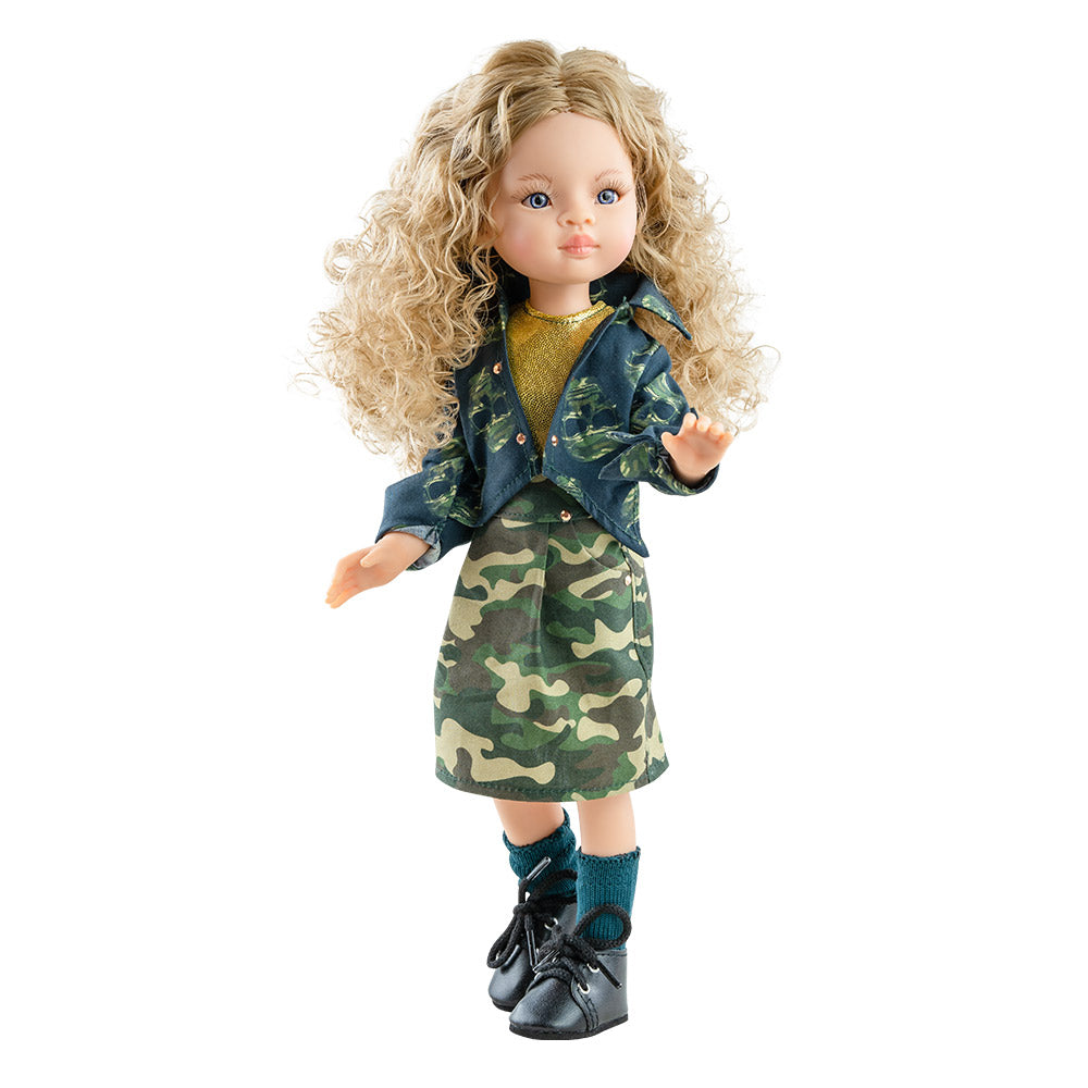 Articulated Manica with Curly Hair in Camo Outfit (Las Amigas Paola Reina)