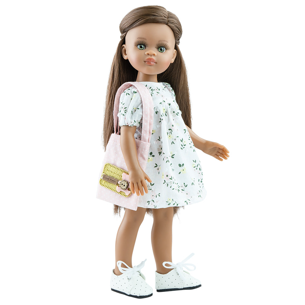 White Floral Dress & Bag